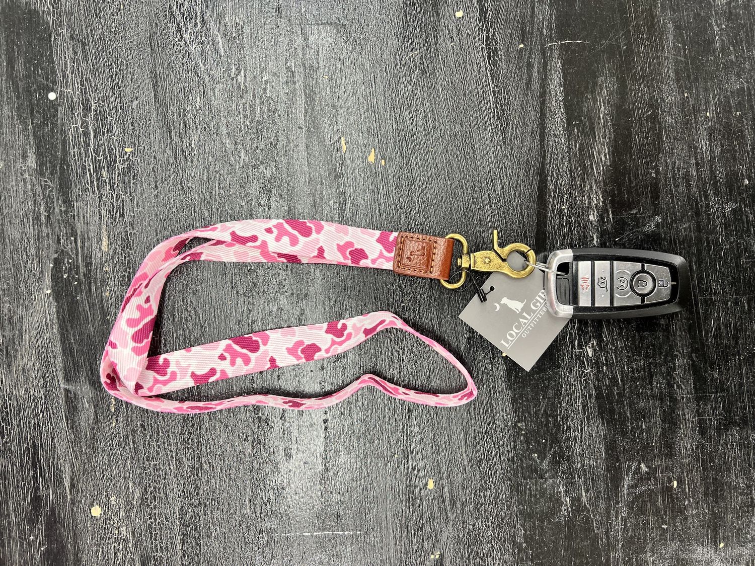 Pink Localflage Long Lanyard