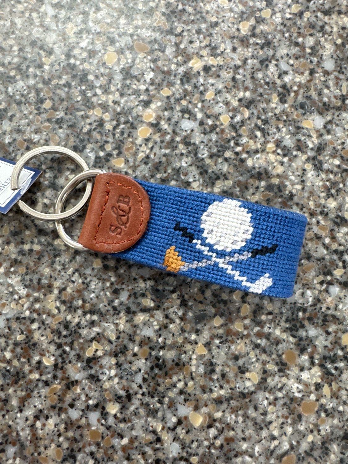 Golf Clubs Key Fob - Blueberry