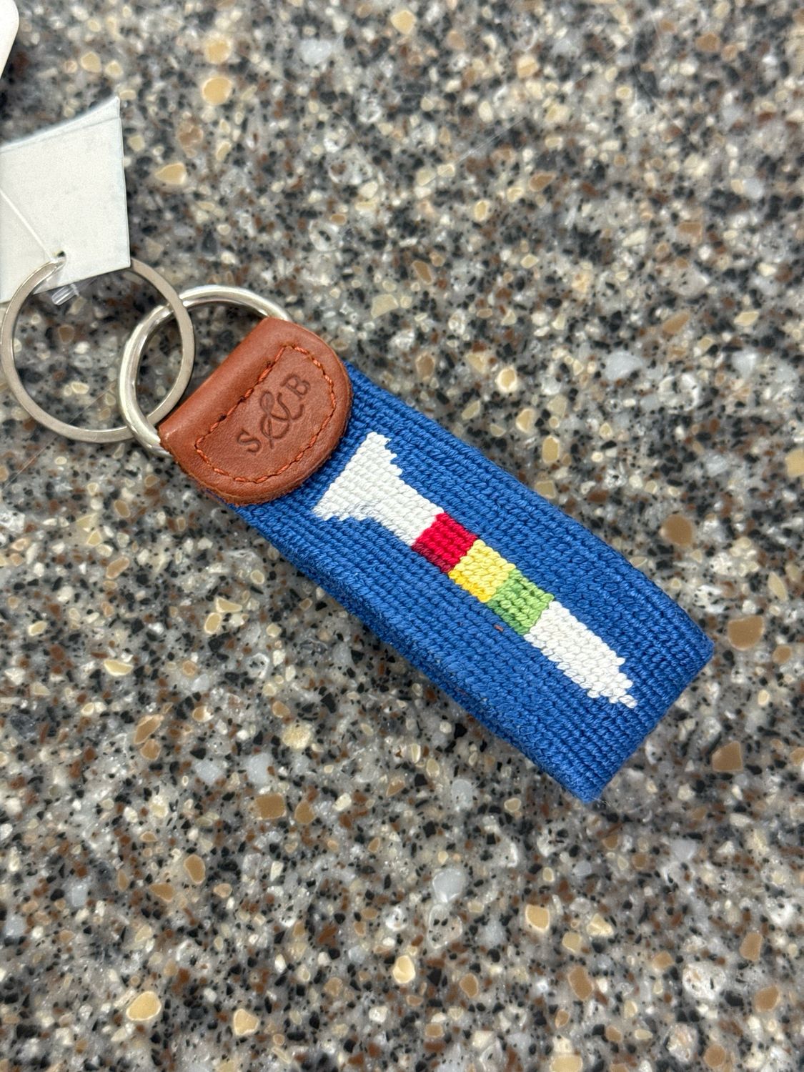 Golf Tees Key Fob - Blueberry