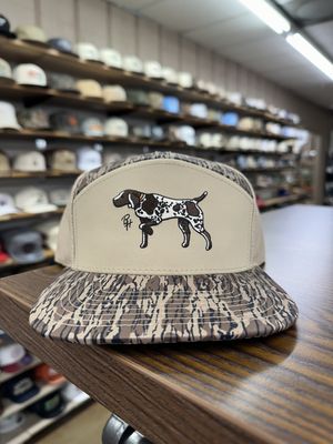 German Short Haired Pointer 7 Panel Hat - Timber Camo
