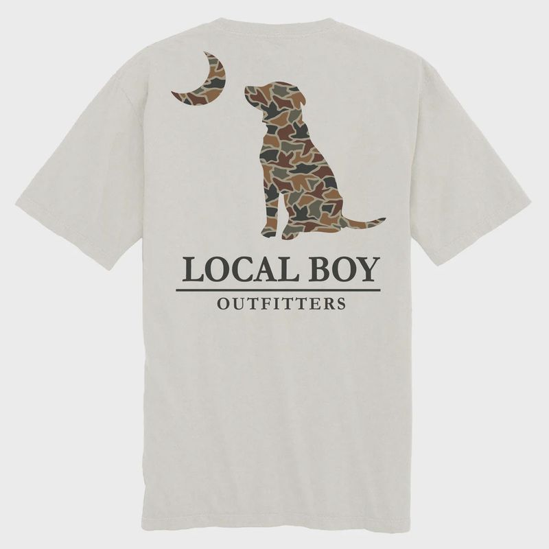 Toddler Duck Camo Dog &amp; Moon Short Sleeve Tee