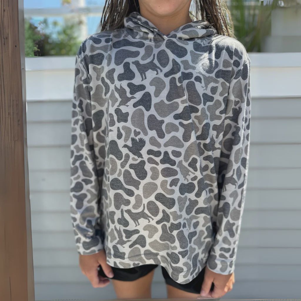 Youth Hooded Performance Shirt - Helmand Camo