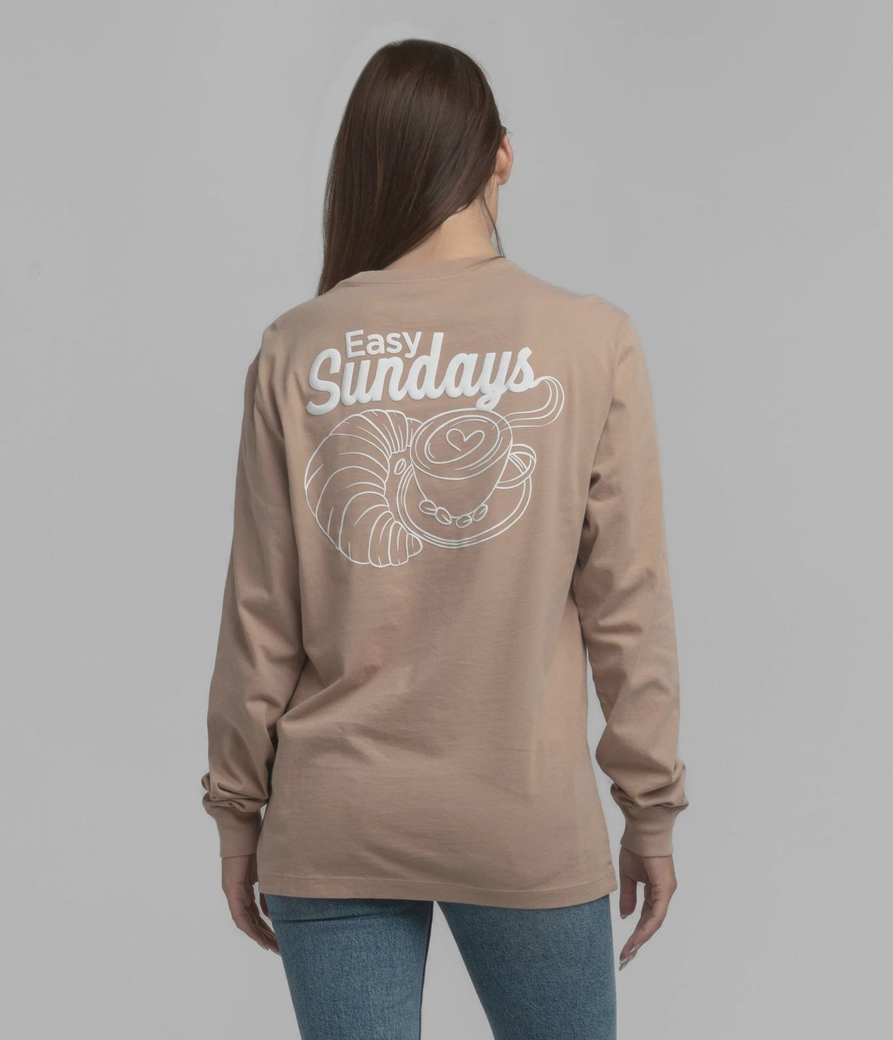 On My Mind Puff Print Long Sleeve Tee