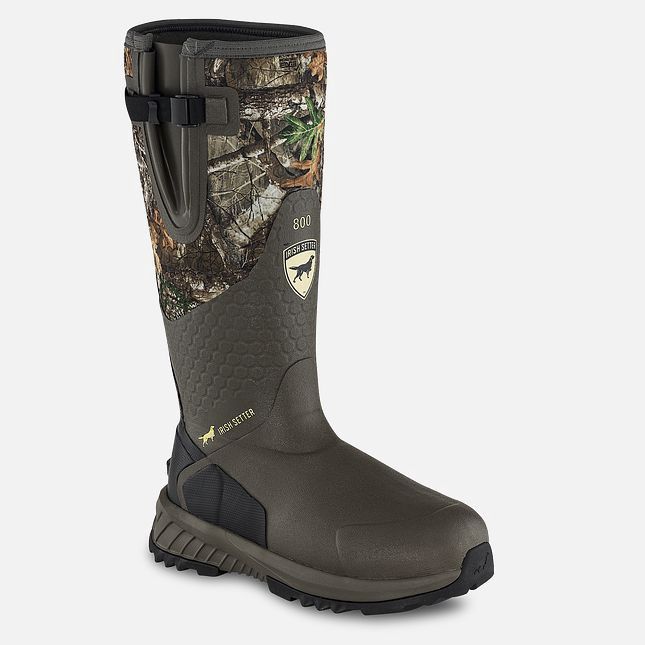 Unisex  Mudtrek 17-inch Waterproof Insulated Rubber Full Fit Pull-On Boot - Realtree Edge