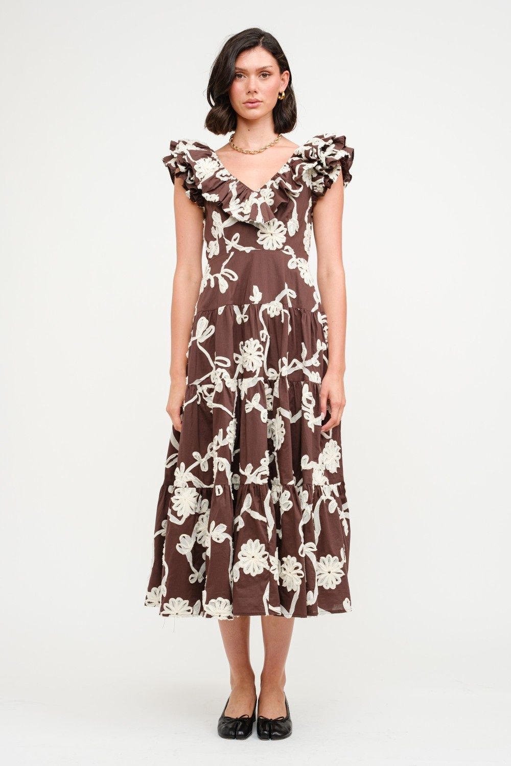 Bobbie Embroidered Midi Dress