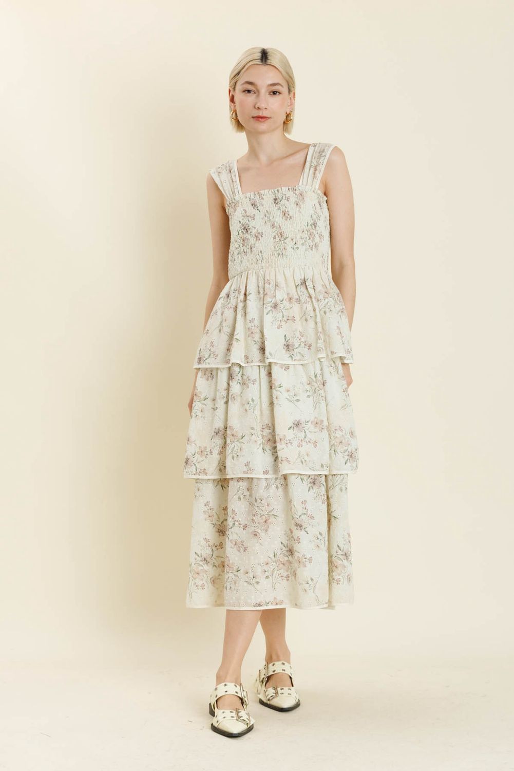 The Right Time Embroidered Midi Dress