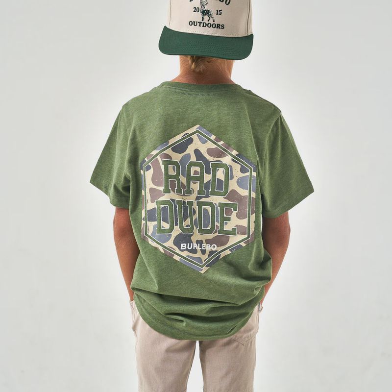 Youth Rad Dude Deer Camo Short Sleeve Tee