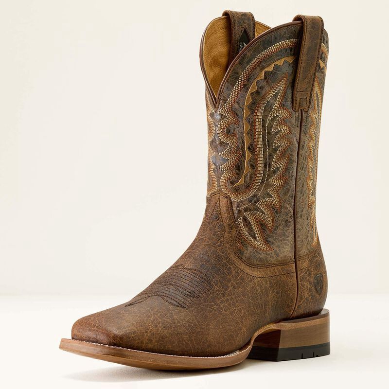 Men&#39;s Exotic Bison Rock Ridge Wide Square Toe
