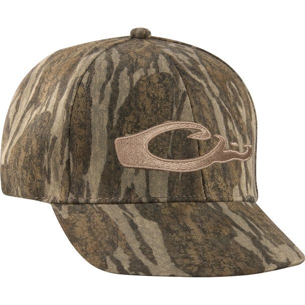 Camo Flat Bill Cap - Mossy Oak Bottomland