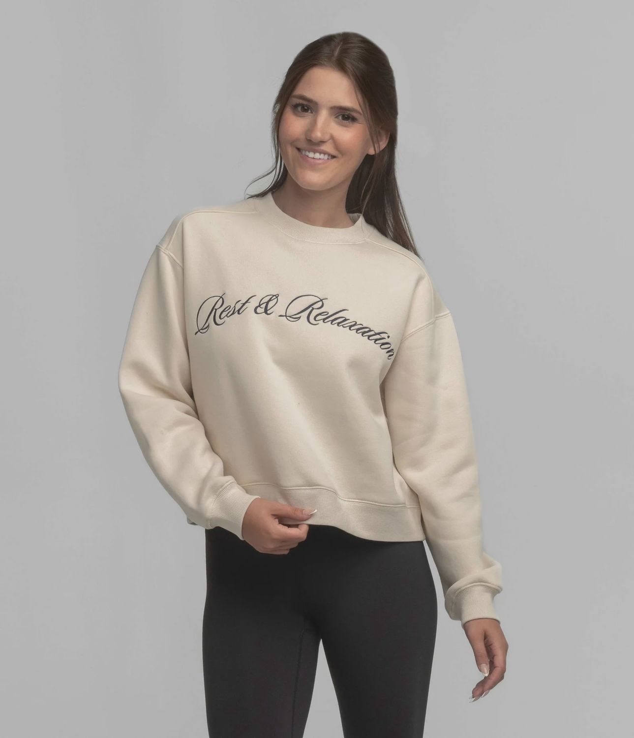 Preppy Front Print Sweatshirt