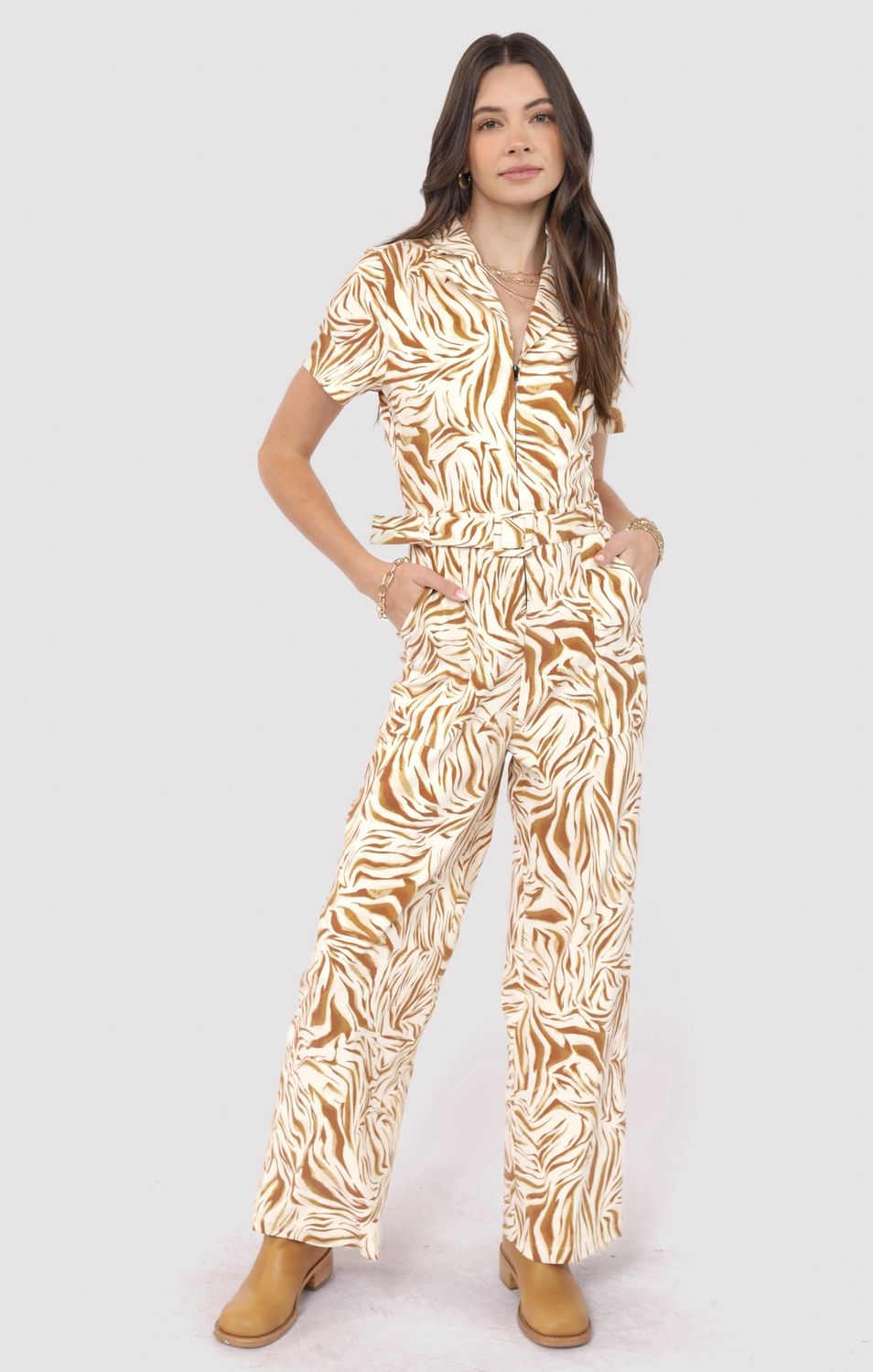 City Boheme Zip Jumpsuit