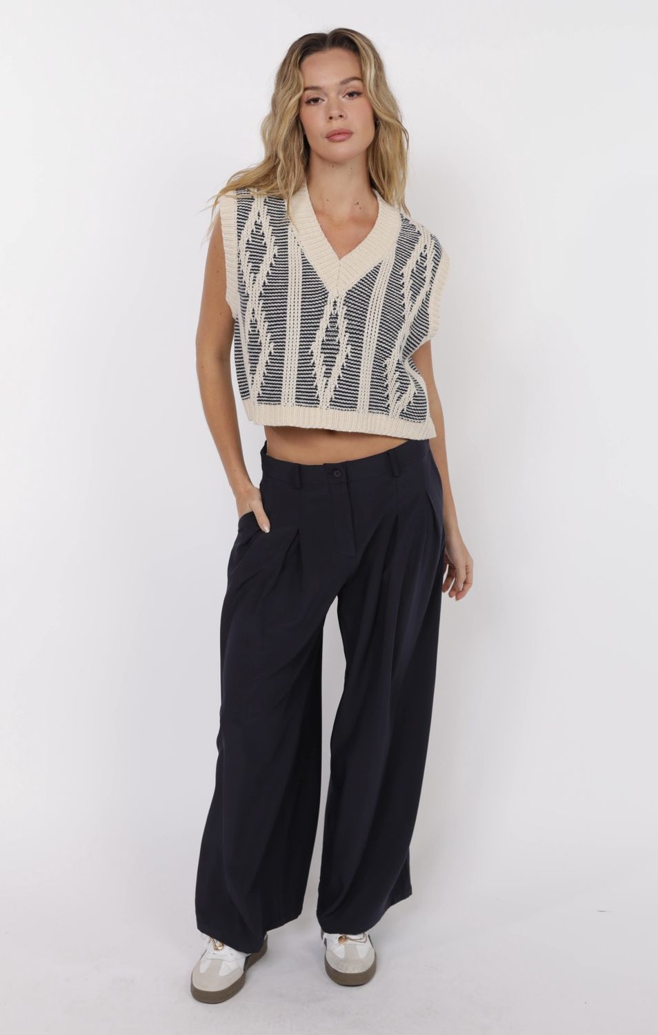 Macy Cable Knit Sweater Vest