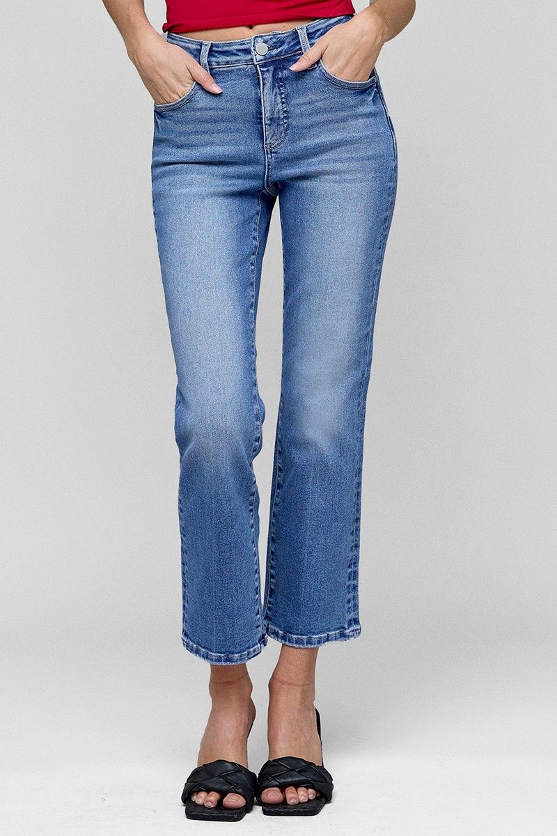 The Alex Straight Leg Tummy Control Cropped Jeans