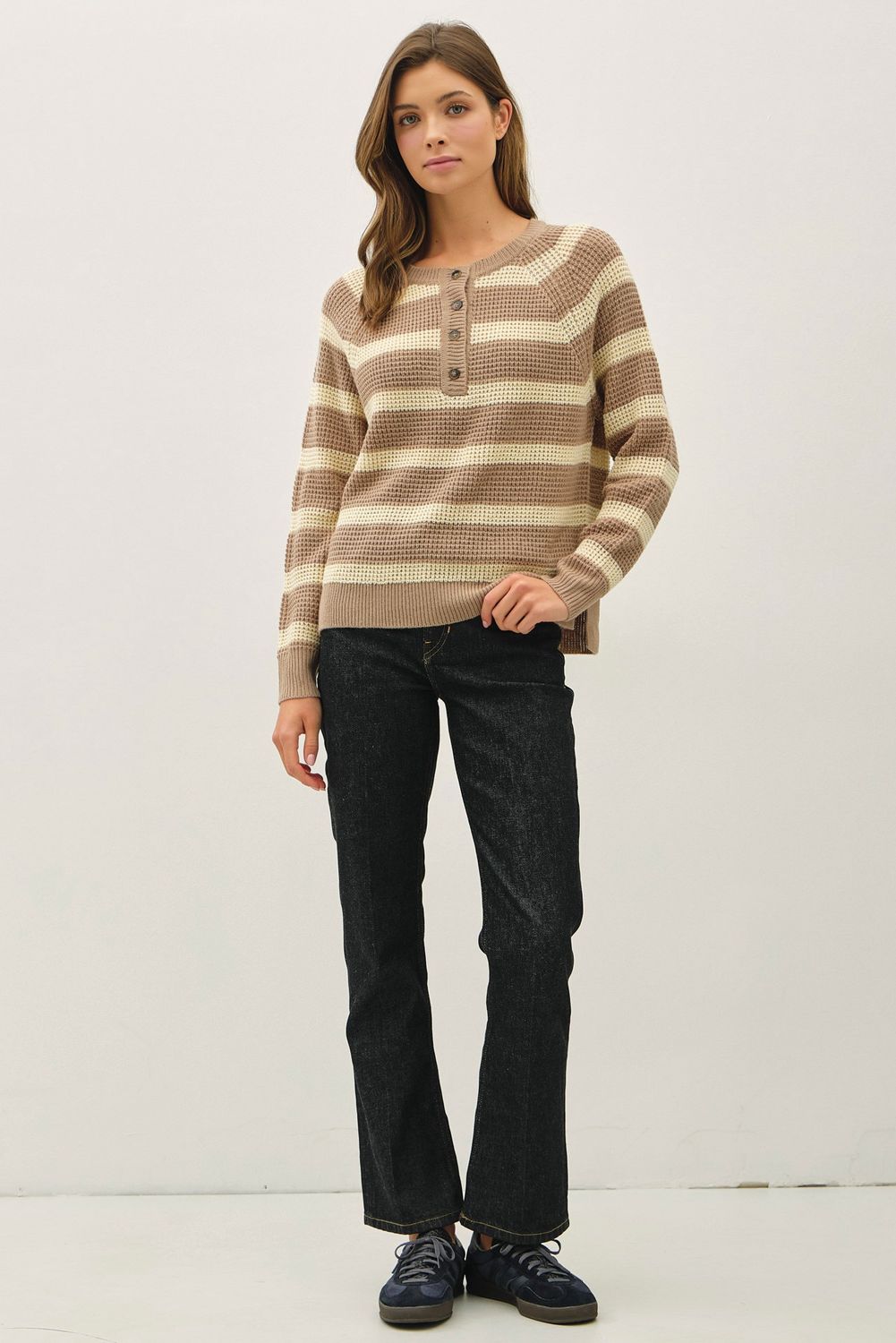 Slow Ride 1/4 Button Sweater