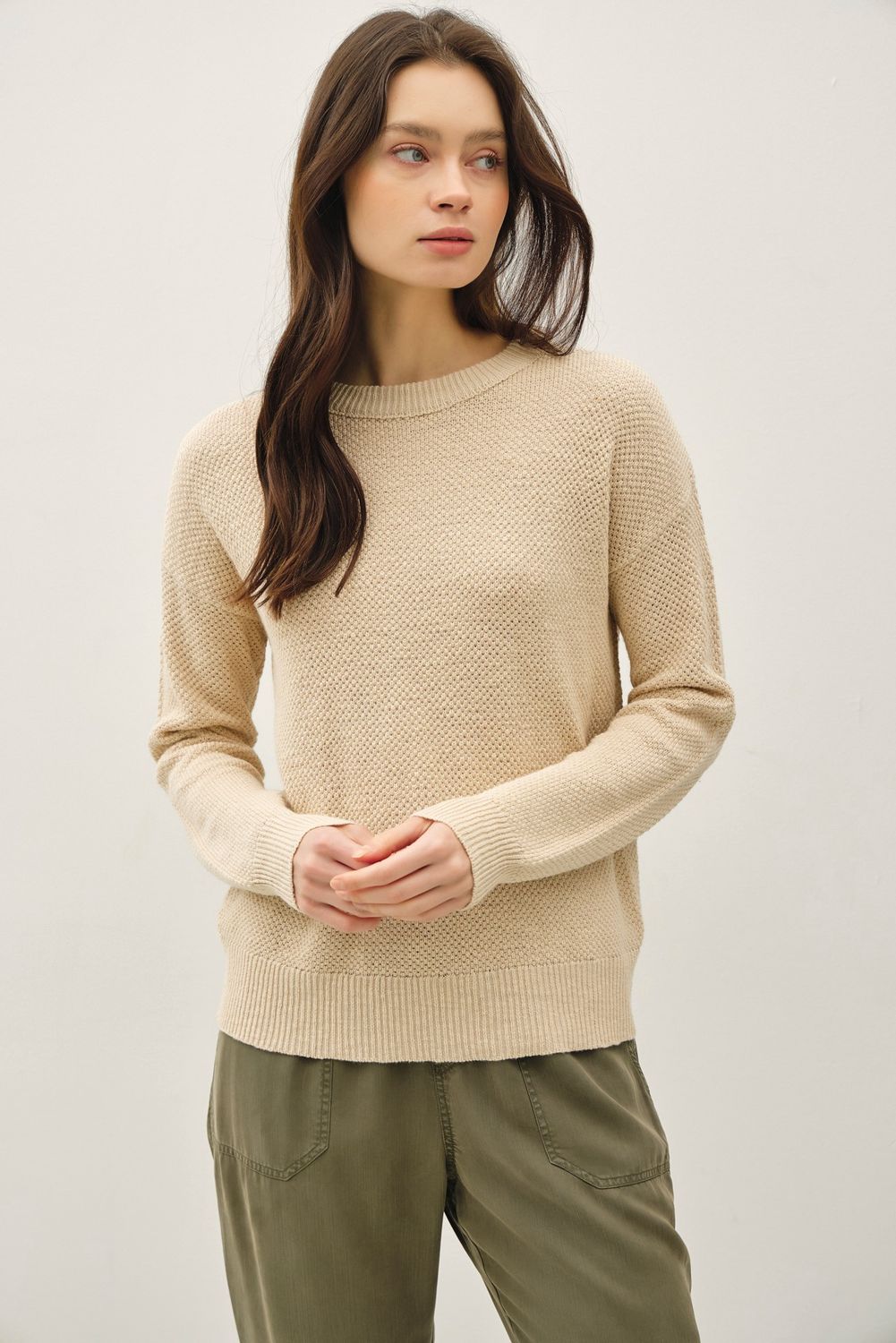 Moving Through Time Sweater, Color: Natural, Size: SML