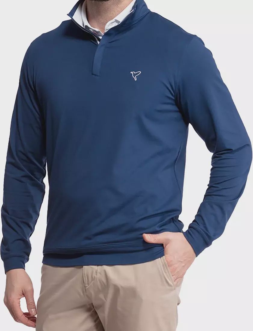 Midweight Quarter Zip, Color: Dark Navy Heather, Size: MED