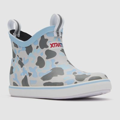 Kids Ankle Deck Boot- Blue Camo