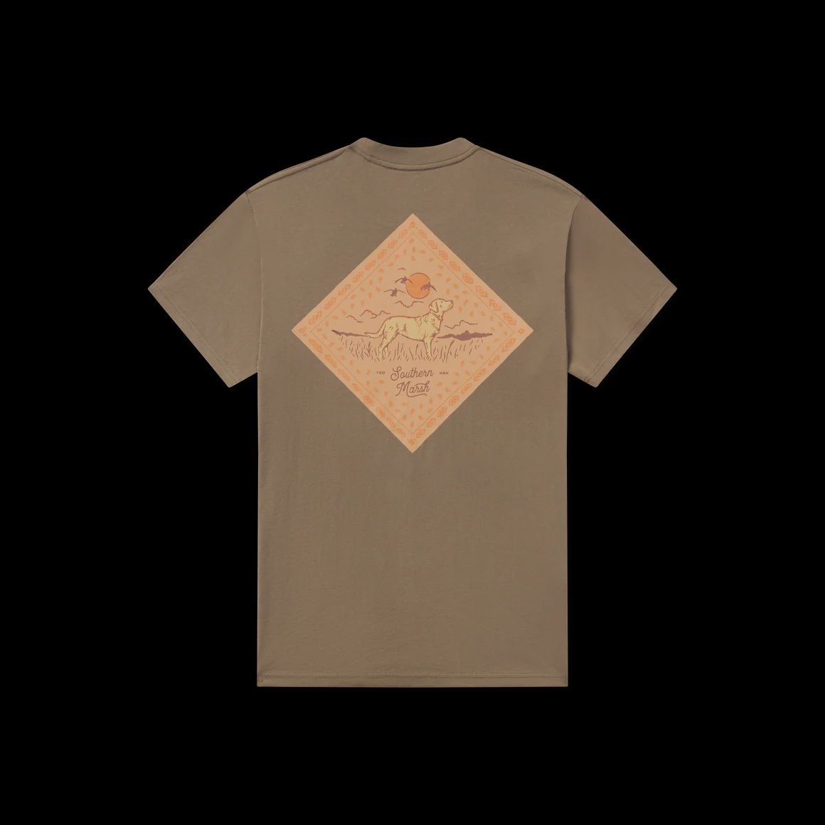 Bandana Best Friend Short Sleeve Tee, Color: MSS - Moss Green, Size: SML