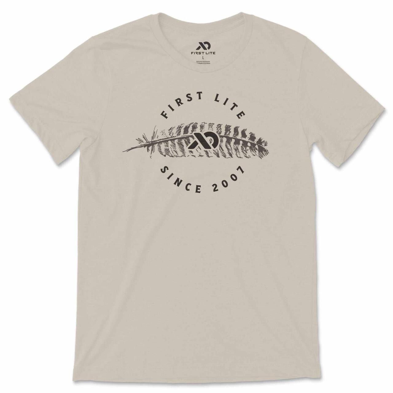 Legacy Feather Short Sleeve T-Shirt, Color: Natural, Size: MD