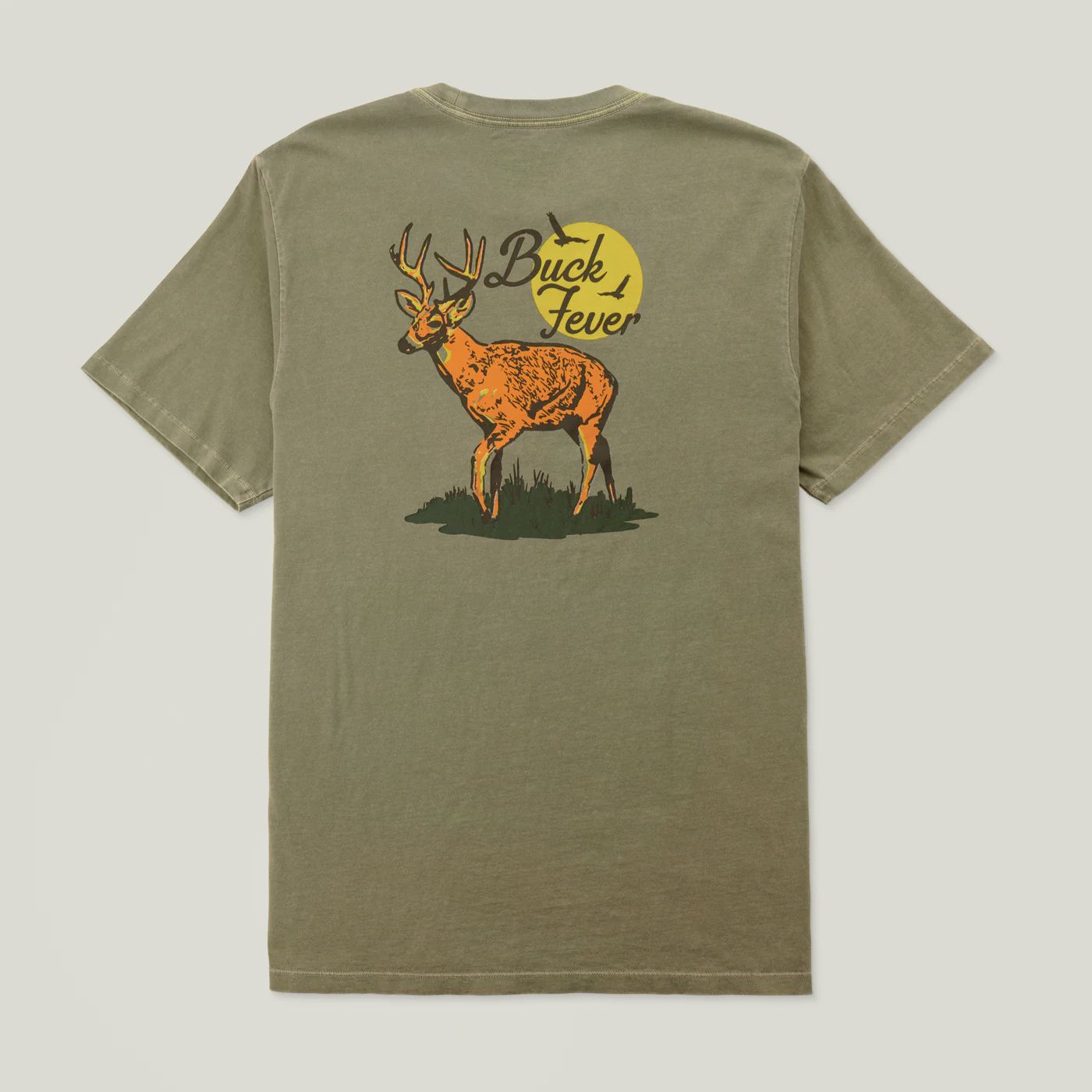Buck Fever Short Sleeve Tshirt - Vintage Moss