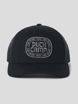 Buckle Badge Austin Trucker Hat - Black
