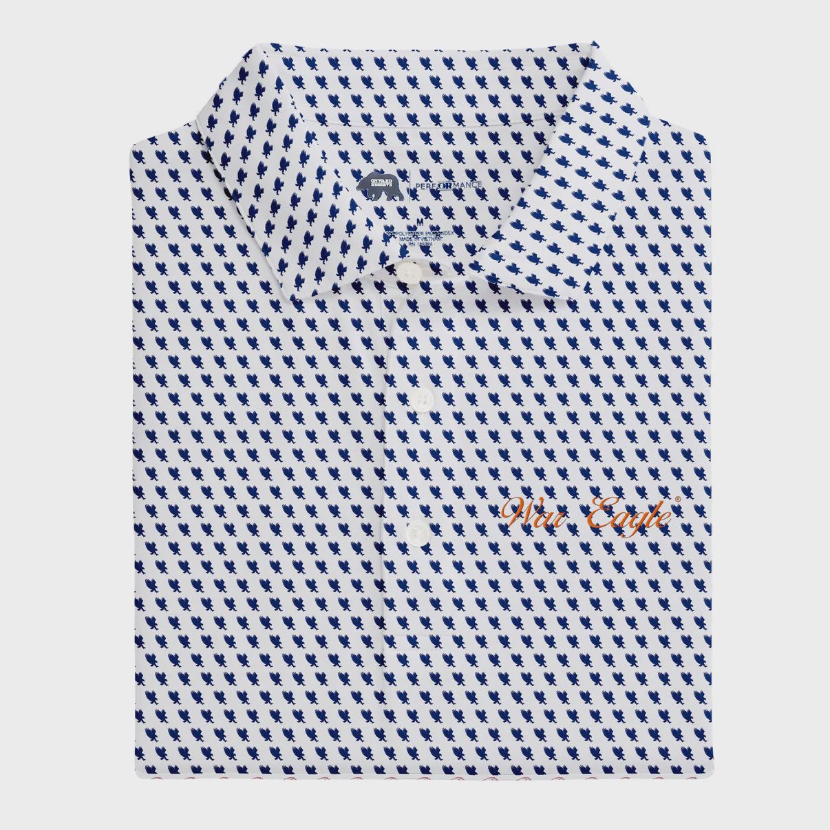 Auburn War Eagle Printed Performance Polo