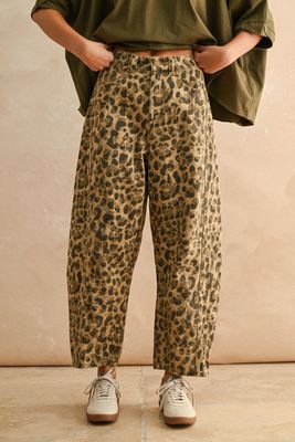 Something New Printed Barrell Pants