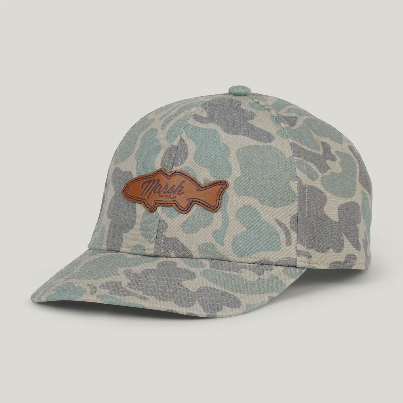 RR Leather Hat - Green Camo