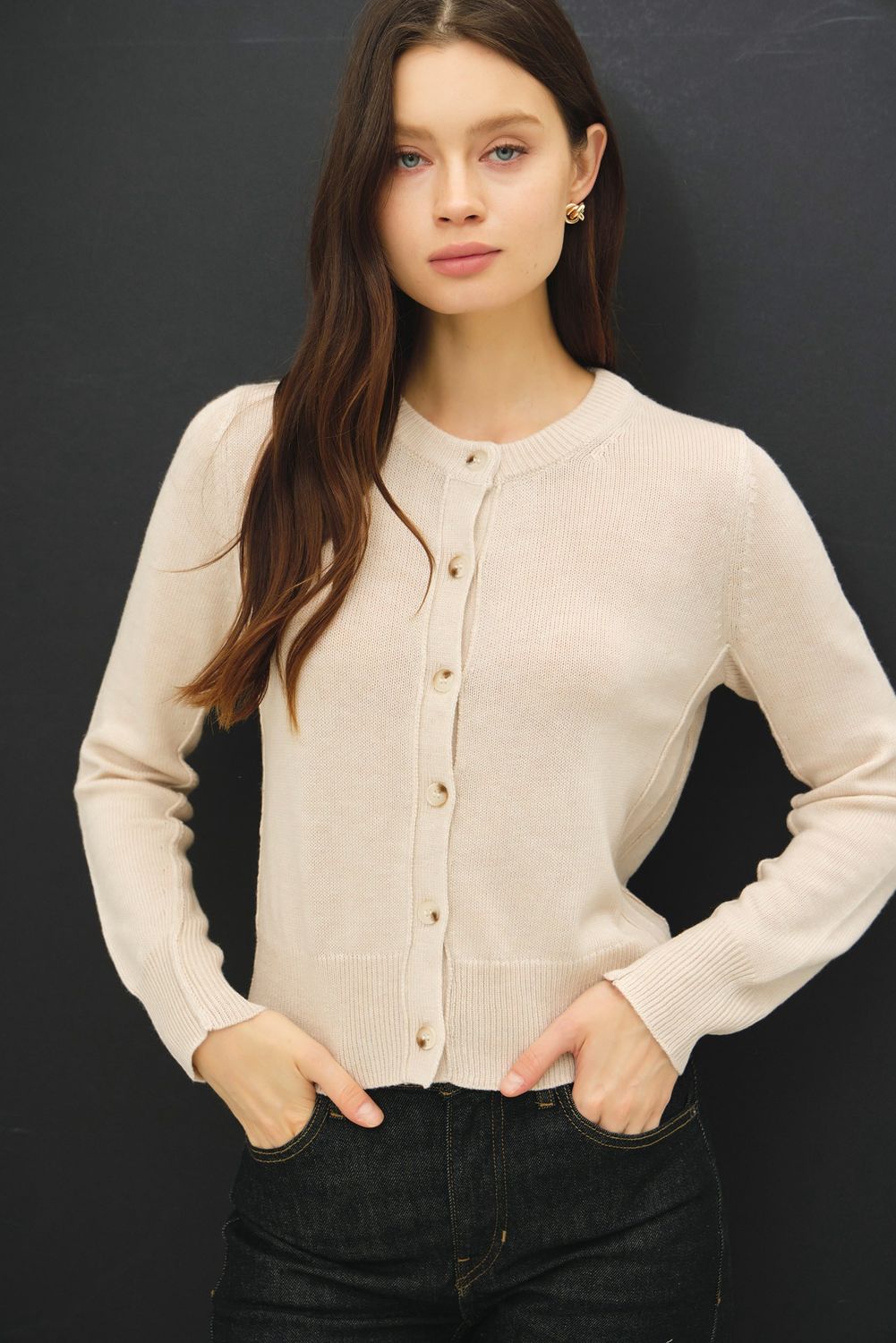 Need To Know Cardigan W/ Buttons