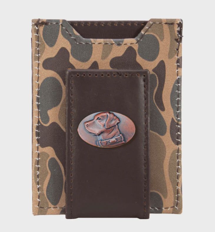 Old School Camo Front Pocket Wallet, Style: Lab