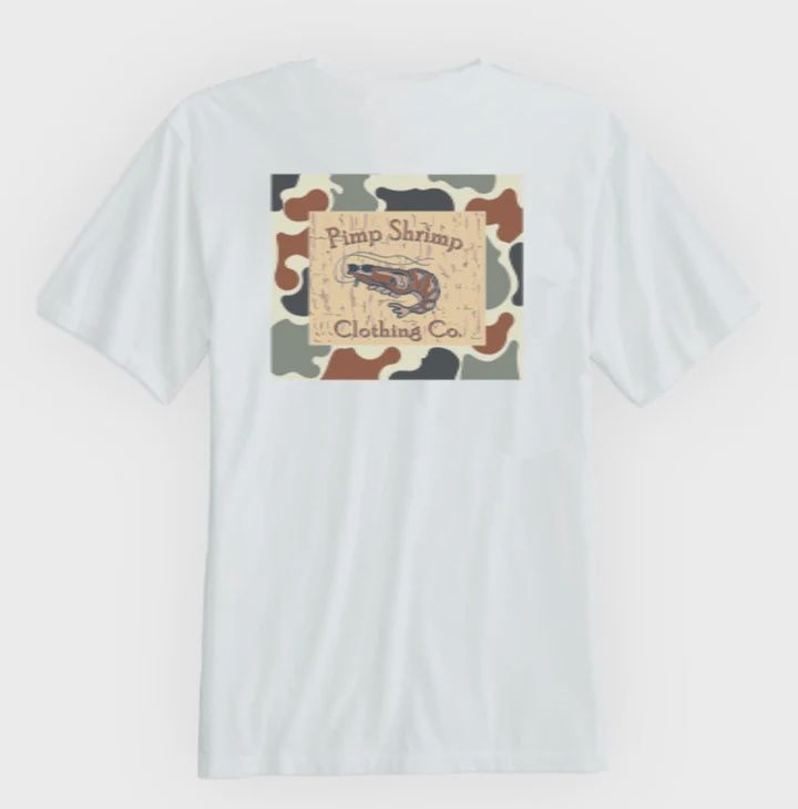 Camo Back Short Sleeve T-Shirt - Cream