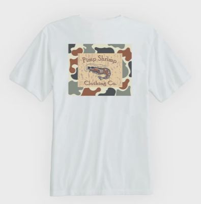 Camo Back Short Sleeve T-Shirt - Cream