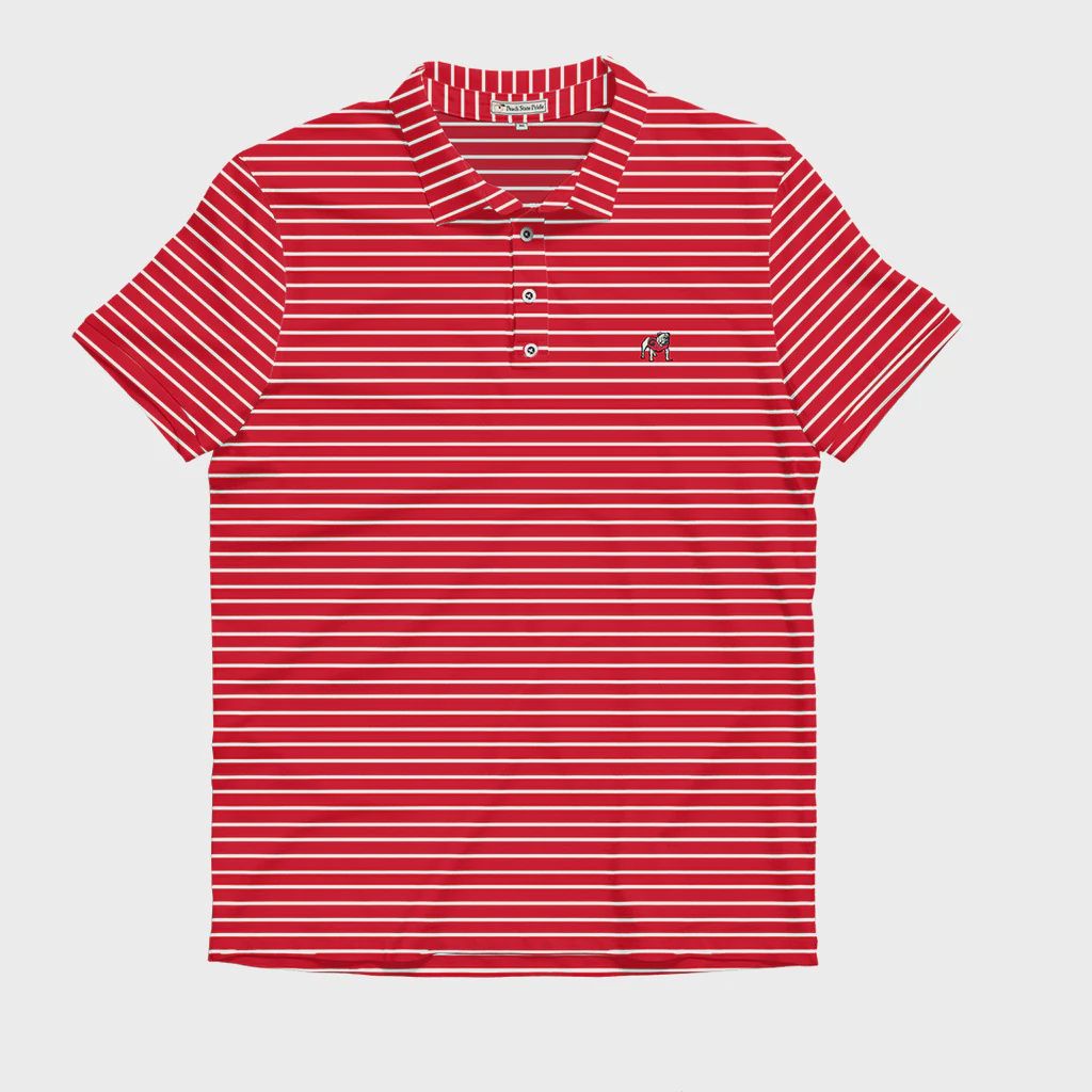 UGA Standing Dawg Camellia Cotton Lyocell Polo