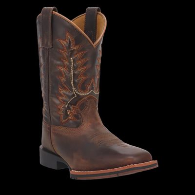 Youth Dexter Rust Brown Leather Western Boot