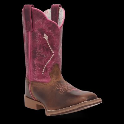 Youth Salina Boot - Tan/Pink