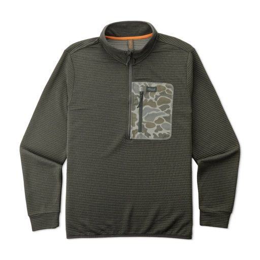 Sullivan Quarter Zip Quilted Pullover, Colour: ASH, Size: M