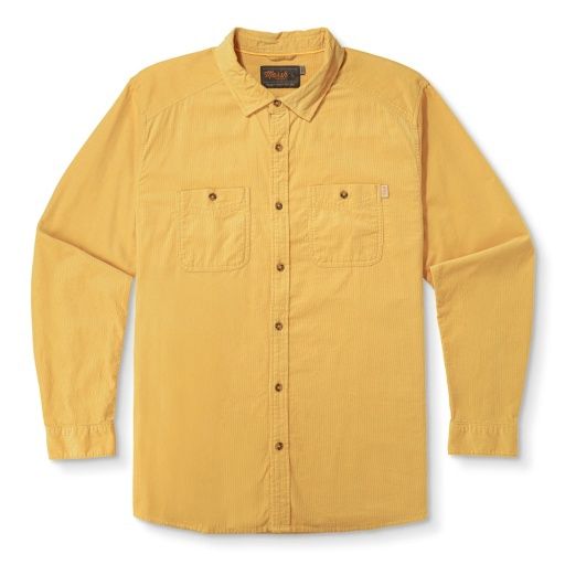 Cody Corduroy Long Sleeve Button Up Shirt, Colour: WHEAT, Size: M