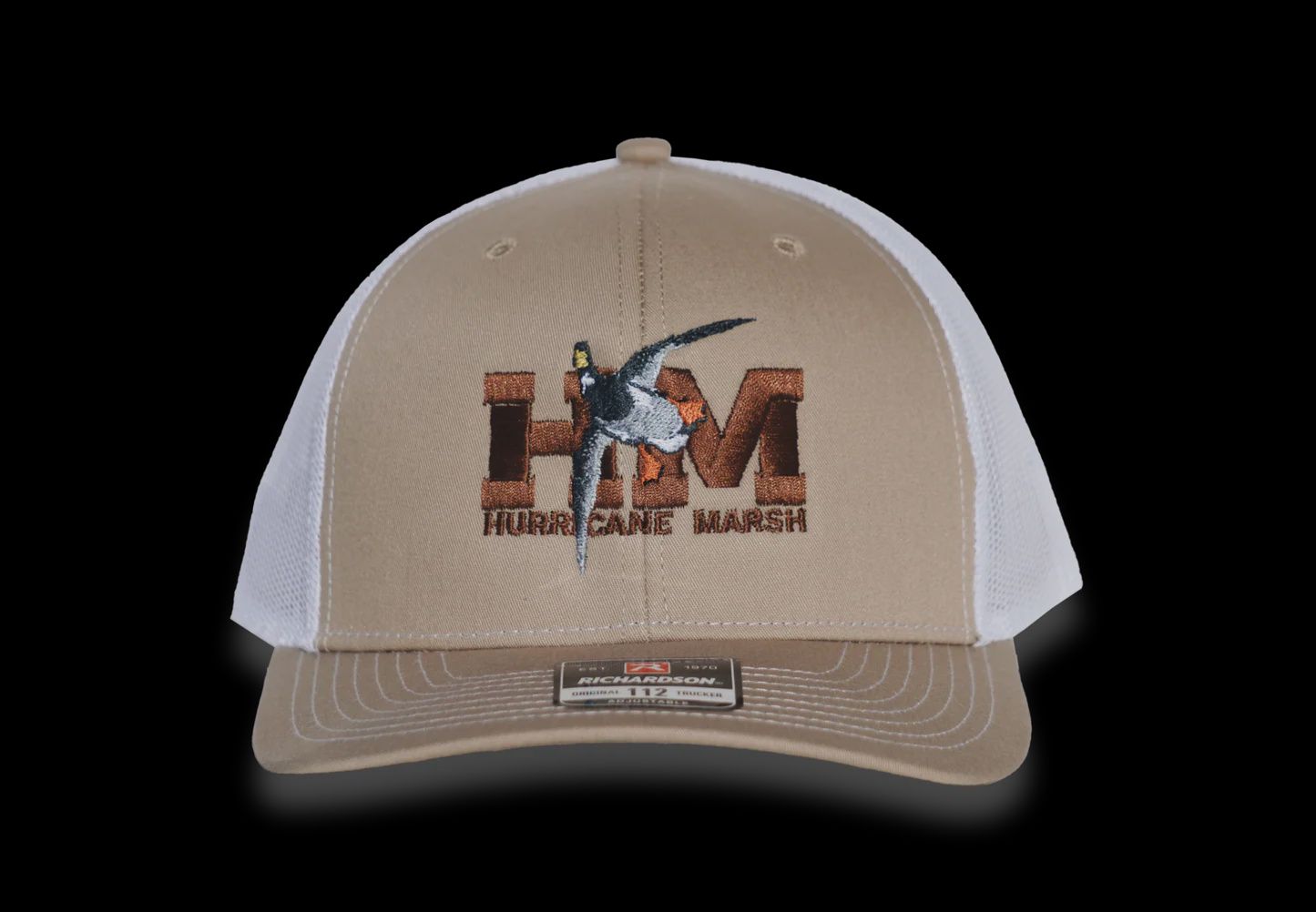 Red Leg Trucker Hat - Khaki/White