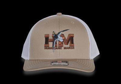 Red Leg Trucker Hat - Khaki/White