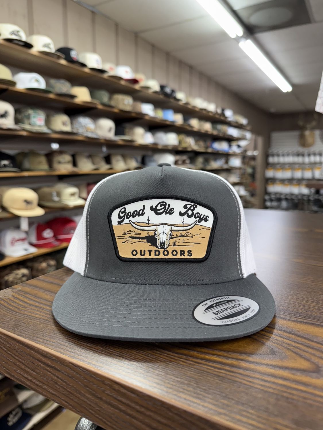 GOB Cattle Skull Patch Hat - Charcoal/White