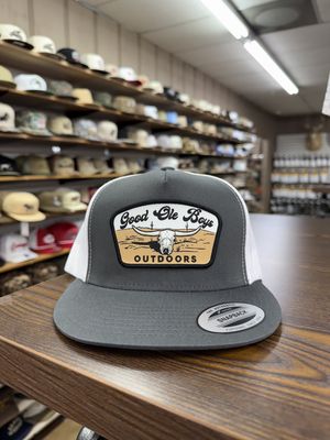 GOB Cattle Skull Patch Hat - Charcoal/White