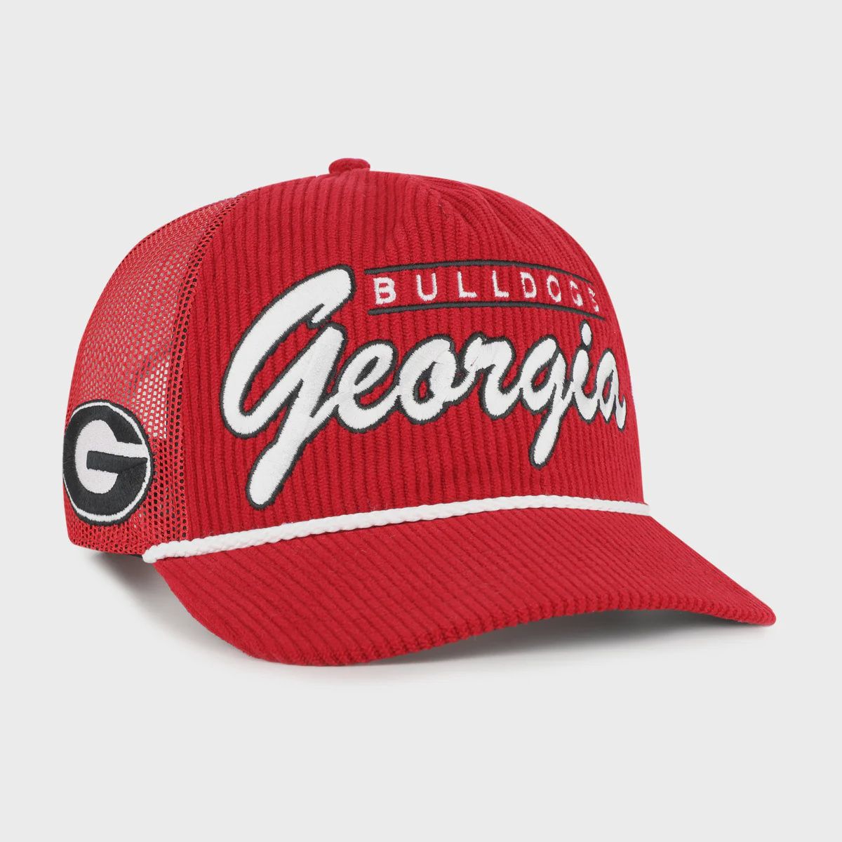 Georgia Bulldogs Vin Red Double Header Mesh 47 Hitch Hat