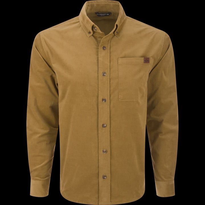 Mid-Wale Corduroy Shirt, Color: ABZ - Antique Bronze, Size: MED