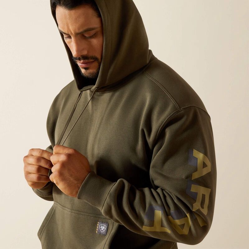Rebar Lightweight Logo Hoodie - Grape Leaf