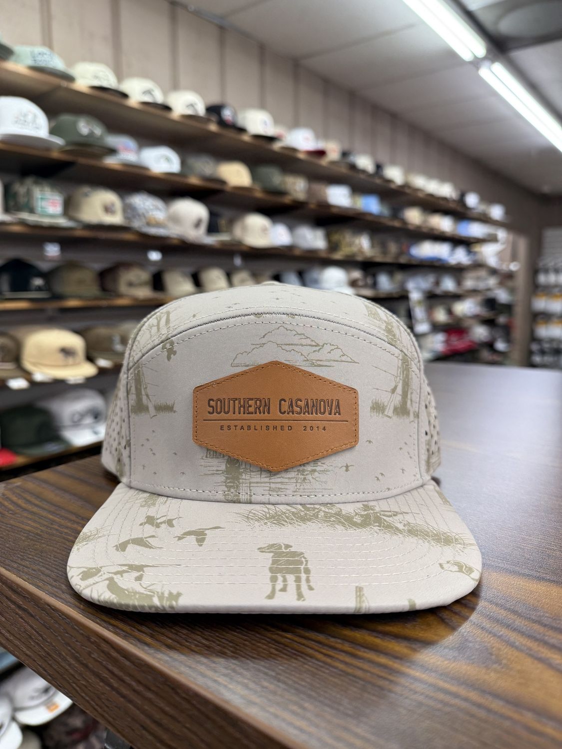 Bird Hunt 7 Panel hat - Moss