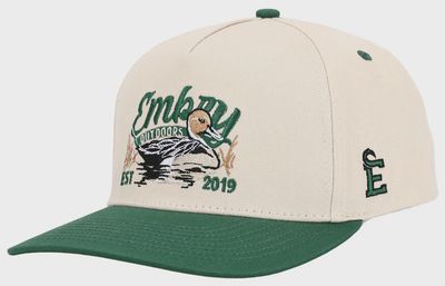 Cream/Green &quot;Sprig&quot; Trucker Hat