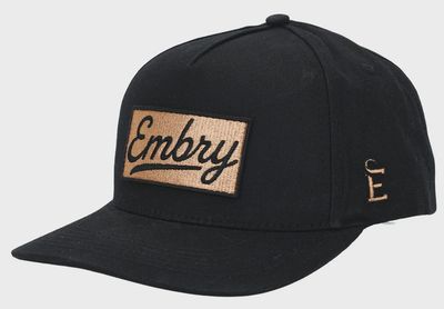 Black Waxed Canvas - Logo Patch Hat