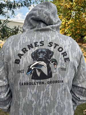 Black Lab &amp; Woodie Washed Mossy Oak Hoodie