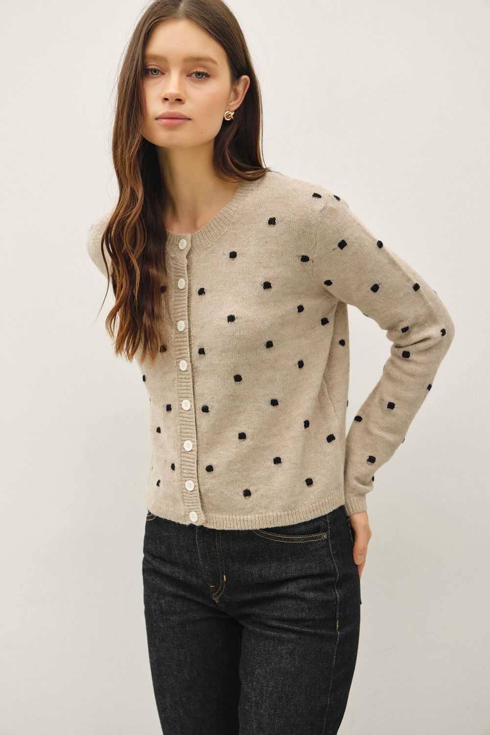First Time Polka Dot Cardigan