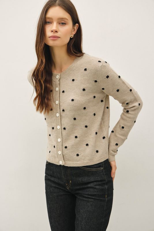 First Time Polka Dot Cardigan